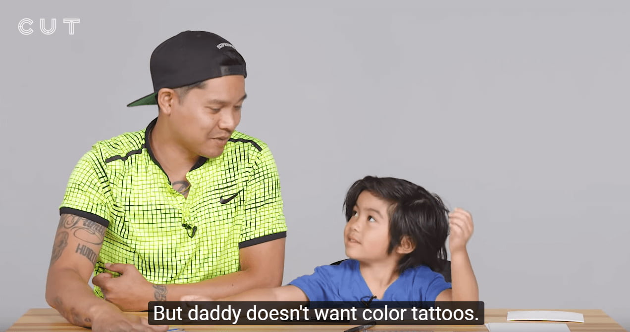 Kids Design Tattoos for Their Parents