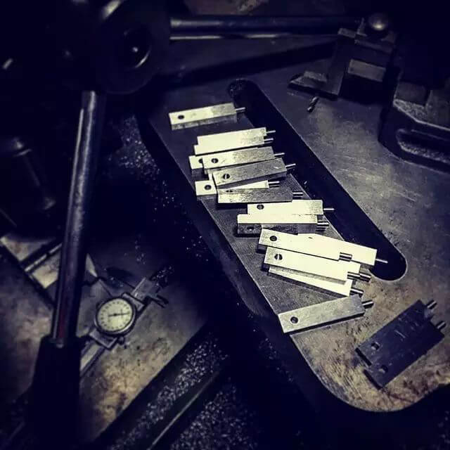 Polished tattoo gun parts