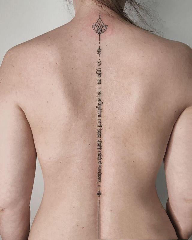 Spine tattoo for girls