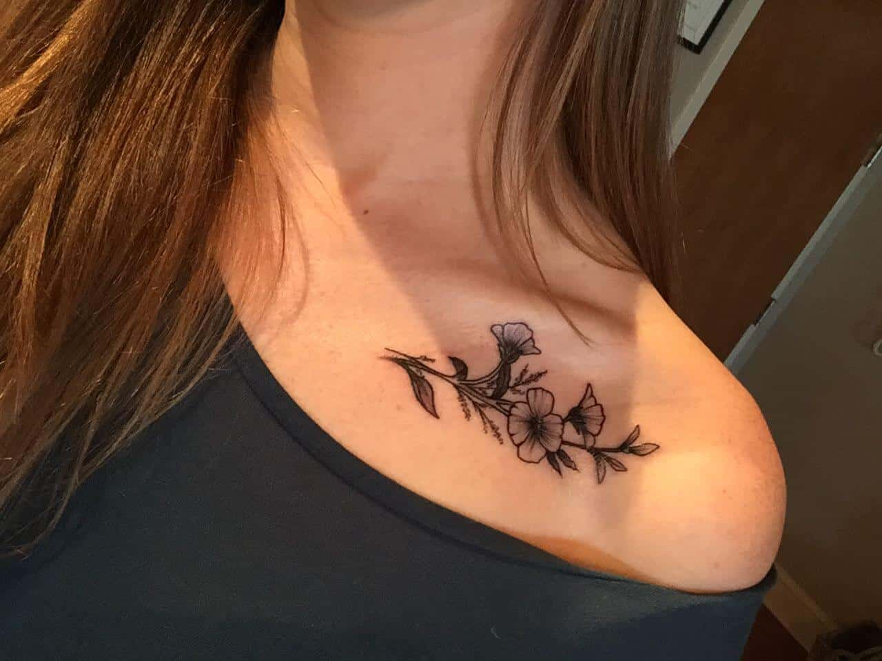 collarbone tattoo for girl