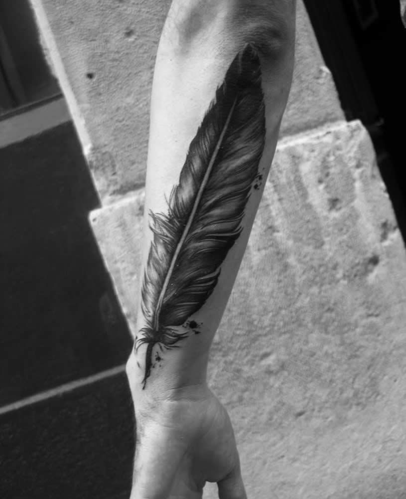 feather tattoo for men