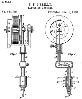 first tattoo machine patent