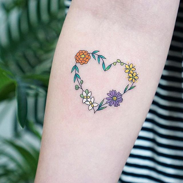 heart tattoo for girls