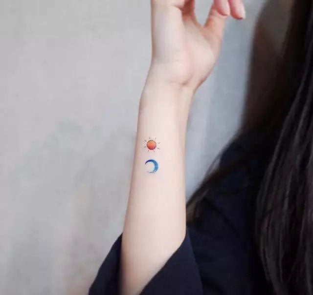 moon and sun tattoo for girls