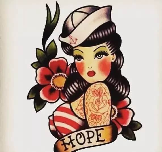 pin up tattoo