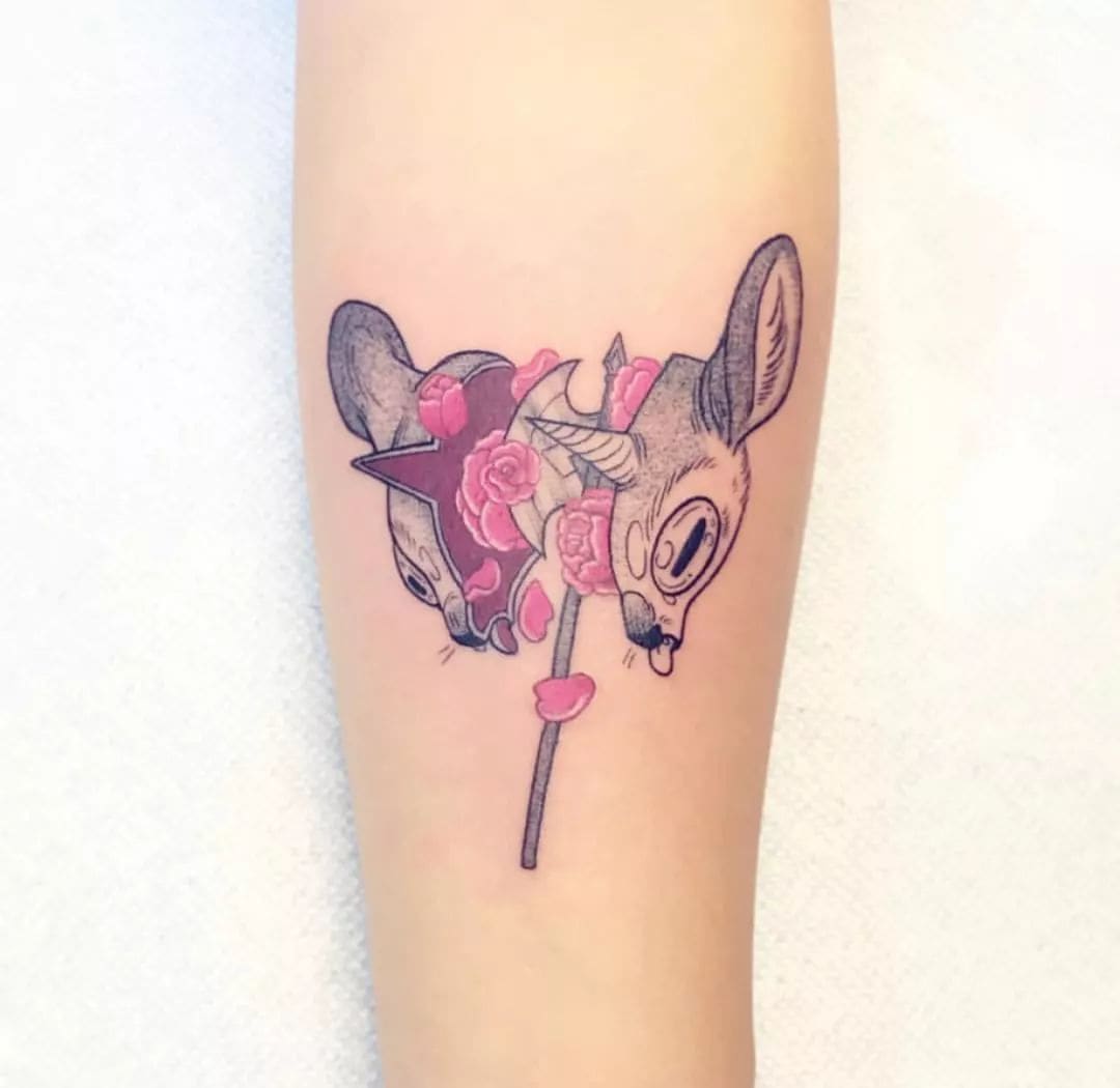pink minimalist tattoo