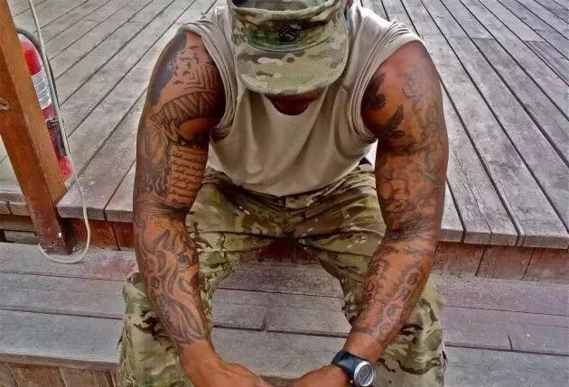 tattoed solider