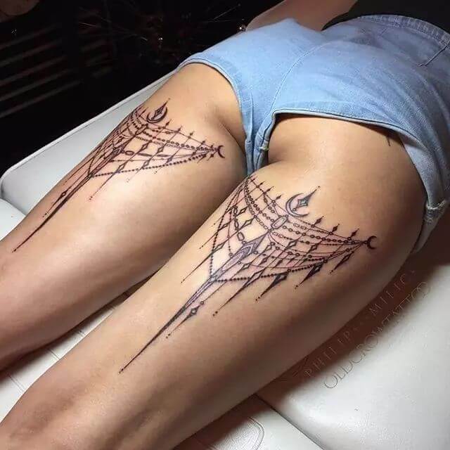 thigh tattoos 