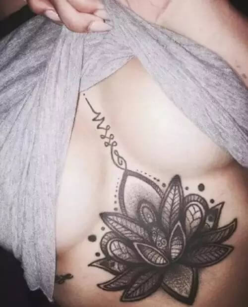 under breast tattoo 