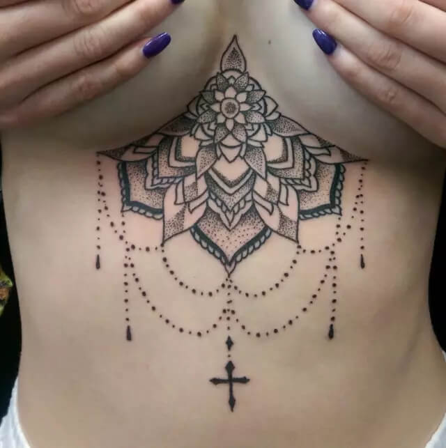 under breast tattoo 