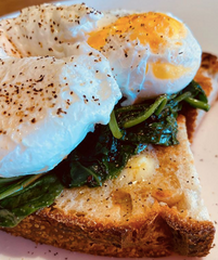 Casa Clontarf Poached Egg and Spinach Breakfast