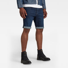 3301 Dark Denim Jean Shorts with practical pockets, in a stretchy hardwearing denim available at StylishGuy Menswear Dublin
