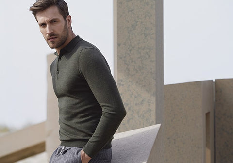 Profuomo Merino Green Polo at StylishGuy Menswear