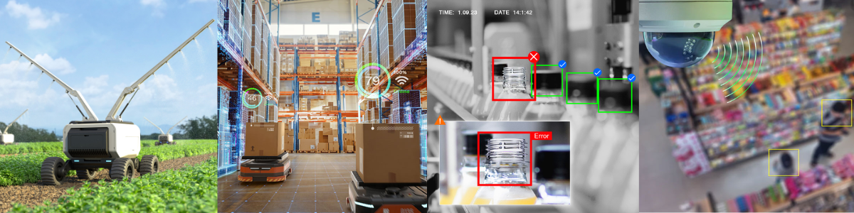 Automated Farming, Automated Guided Vehicles and Autonomous Mobile Robots, Quality Inspection,Security and Surveillance 