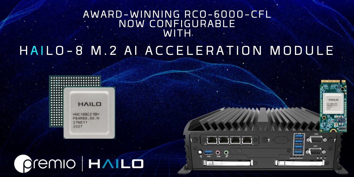 Award Winning 9th Gen Intel AI Edge Inference Computer (RCO-6000-CFL) Now Configurable With HAILO-8 M.2 AI Accelerator