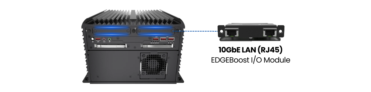 RCO-6000-CML AI Edge Inference Computer featuring EDGEBoost I/O Module with 10GbE LAN RJ45