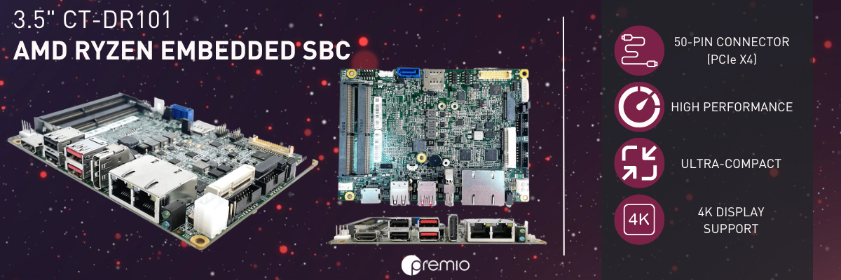 Premio 3.5" AMD Ryzen Embedded SBC