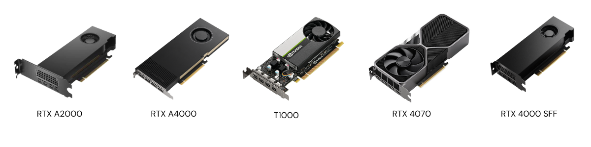 NVIDIA GPU, RTX A2000, RTX A4000, RTX, 4070, 4000 SFF