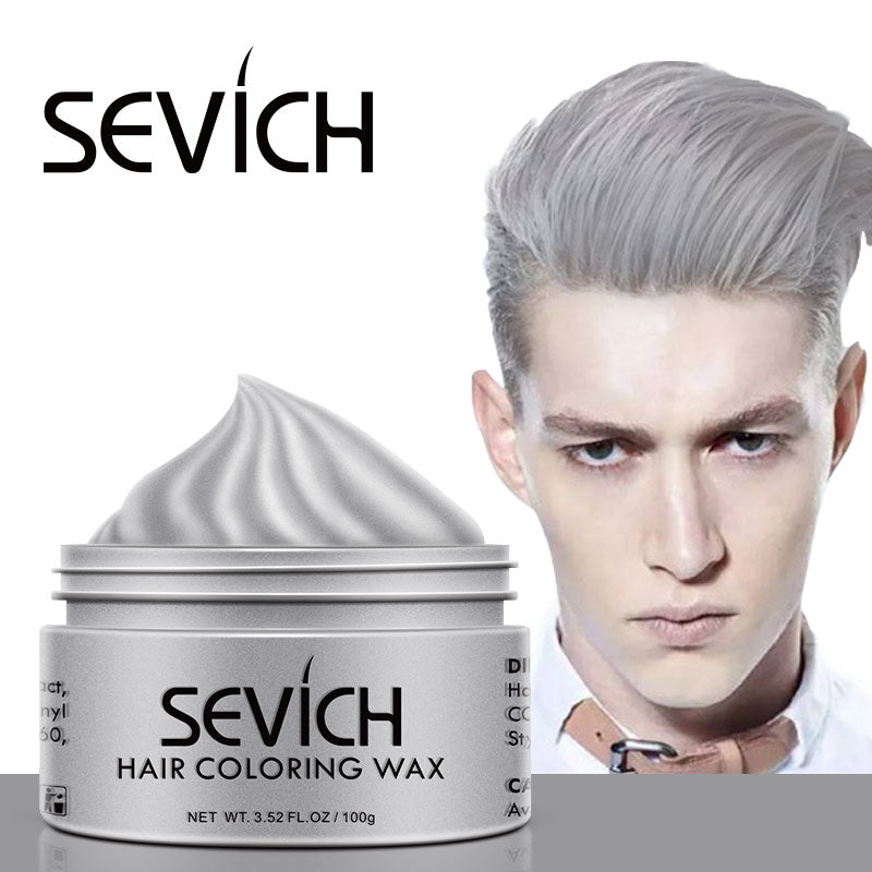 Sevich Hair Color Wax Silver Grey Temporary Hair Dye Men And Women Diy Mud Dye Cream Hair Gel For Style