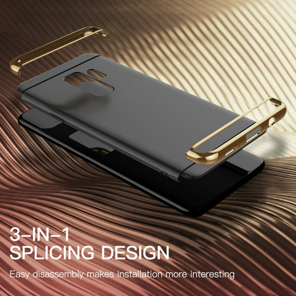 Luxury Ultra Slim 3in1 Gold Electroplating Hard Back Case Cover for Samsung Galaxy S9 Plus