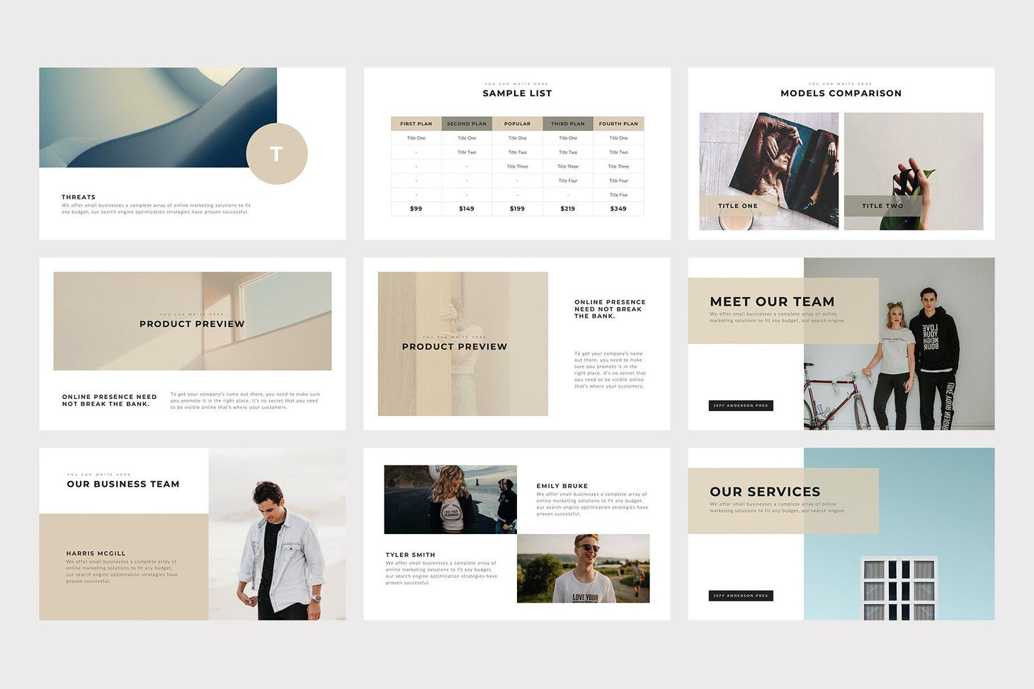 minimalist scientific keynote template free