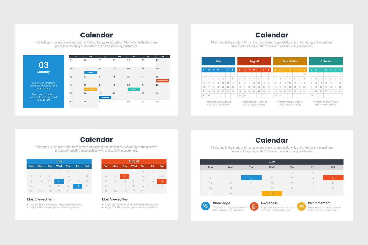 Calendar Infographics Template Slidequest