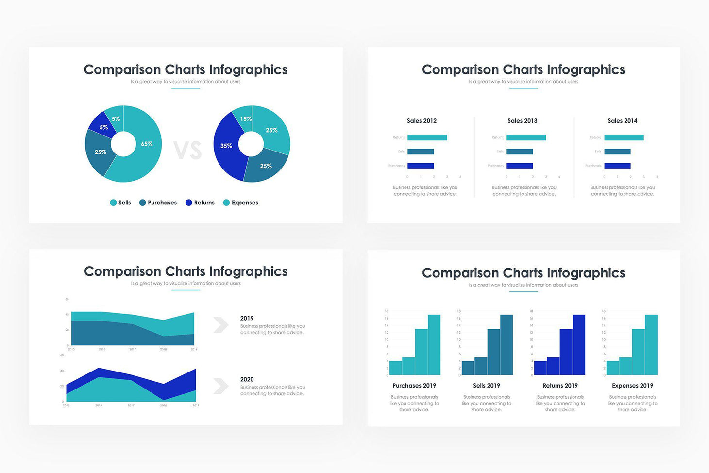 Comparison Charts 2 Powerpoint Template Slidequest 1264