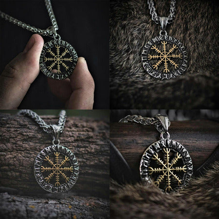 Aegishjalmur Helm Of Awe Runic Necklace