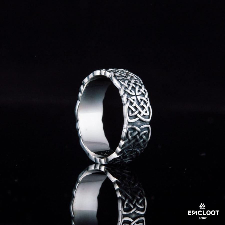 925 Silver Nordic Carving Ring