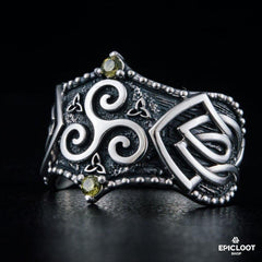 925 SILVER TRISKELE RING NORDIC DESIGN