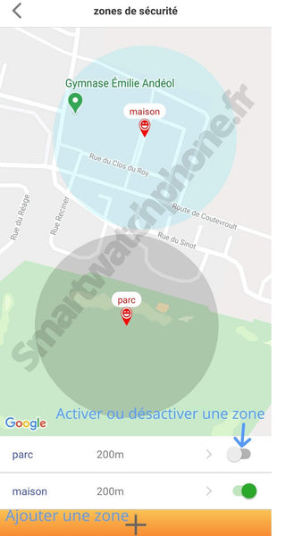 zones sécurité setracker