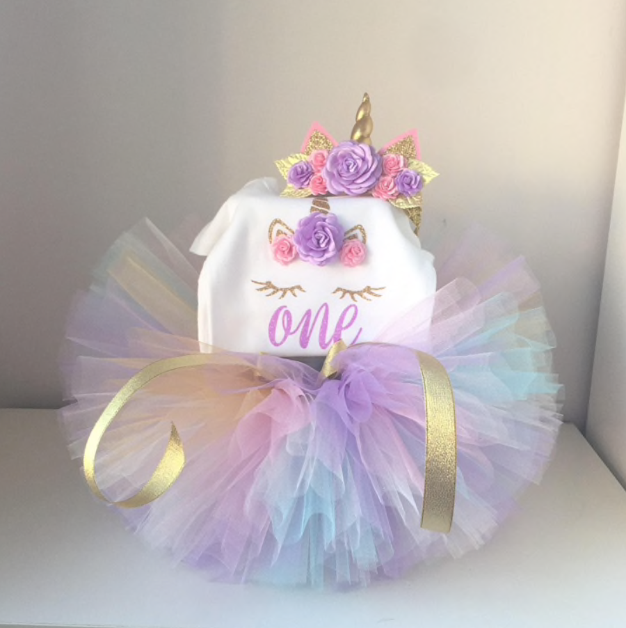 Infant 1st Birthday Unicorn Tutu Dress 3pcs Set Funtastic Llc