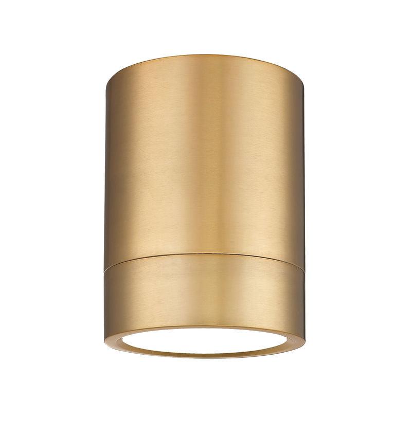 Algar Modern Gold LED 6 Inch Cylinder Flushmount Z-Lite 1006F6-MGLD-LED