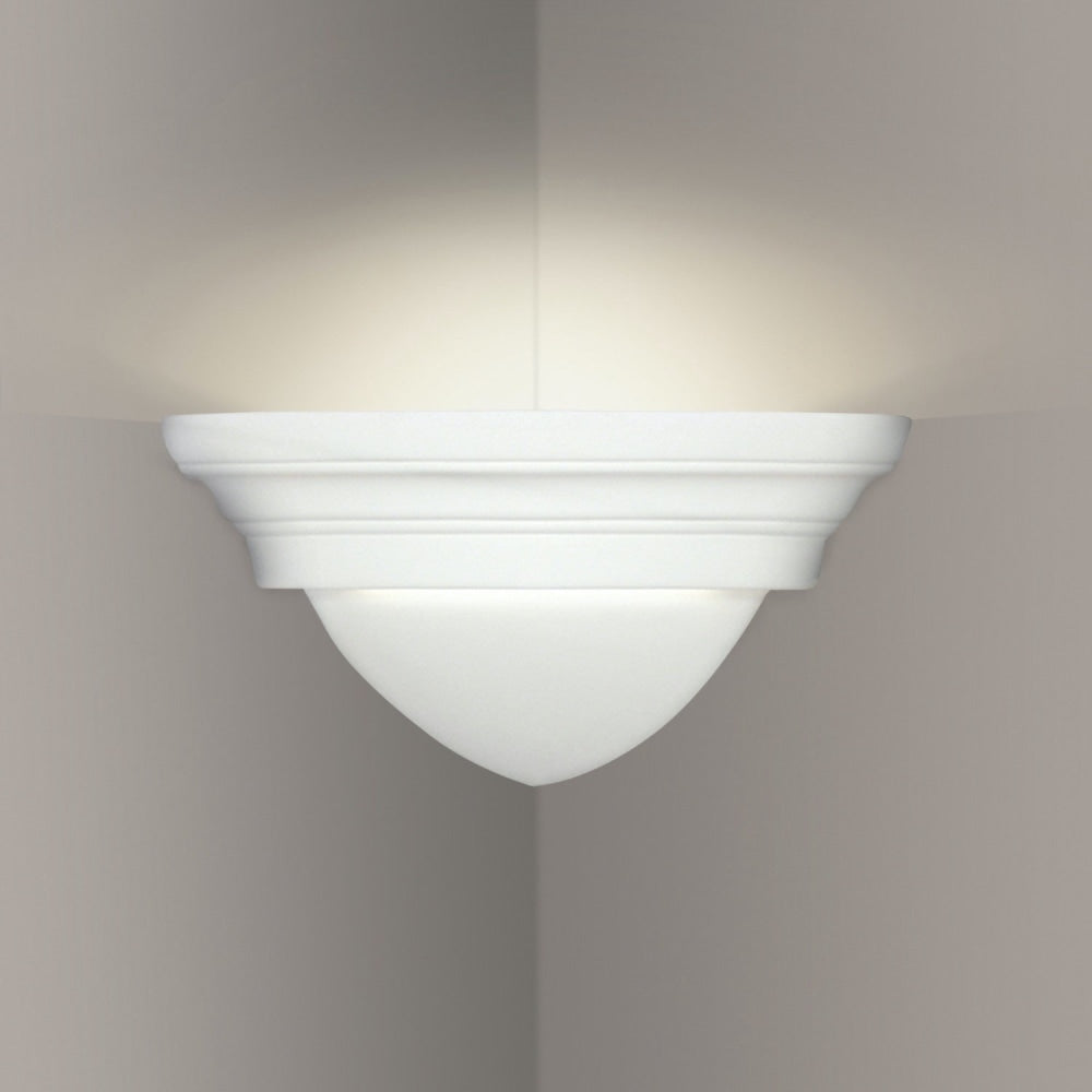 Minorca Majorca Bisque Corner Wall Sconce