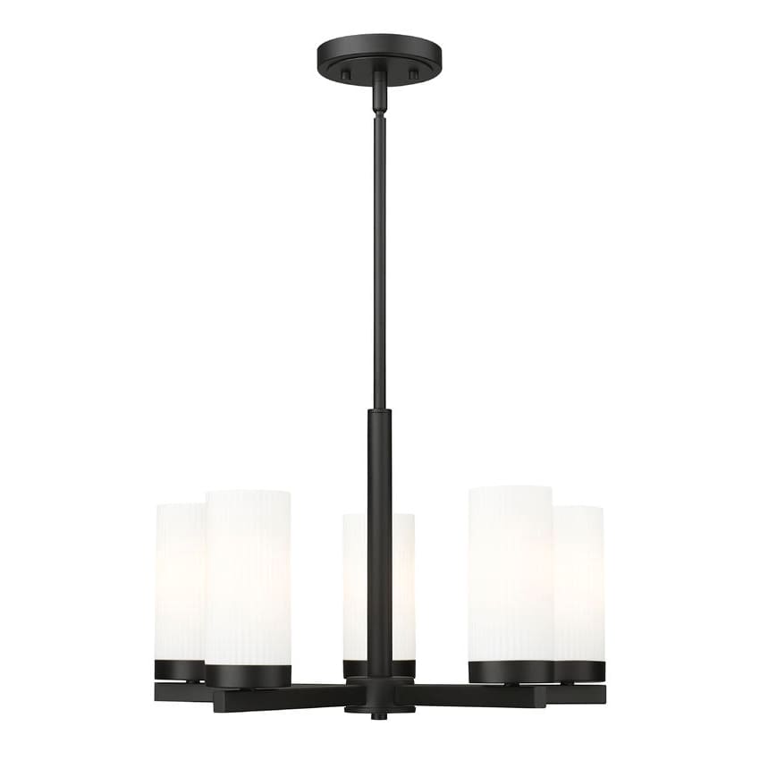 Z-Lite Danica Chandelier Matte Black 5 Light 3044-5MB
