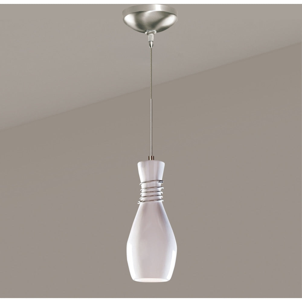 Amphora White Gloss Halogen Mini Pendant