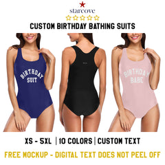 custom one piece swimsuit bathing suit women bachelorette birthday