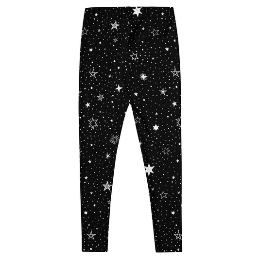 Galaxy Purple Women Leggings, Yoga Outer Space Print Pants Cosmic Celestial  Constellation Workout Festival Leggings