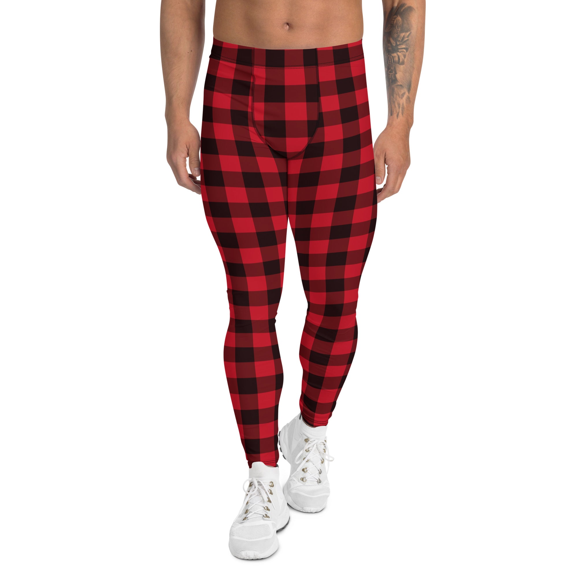 New Buffalo Plaid Girls Leggings Size Small 6-7 Red Black Buffalo check NWT