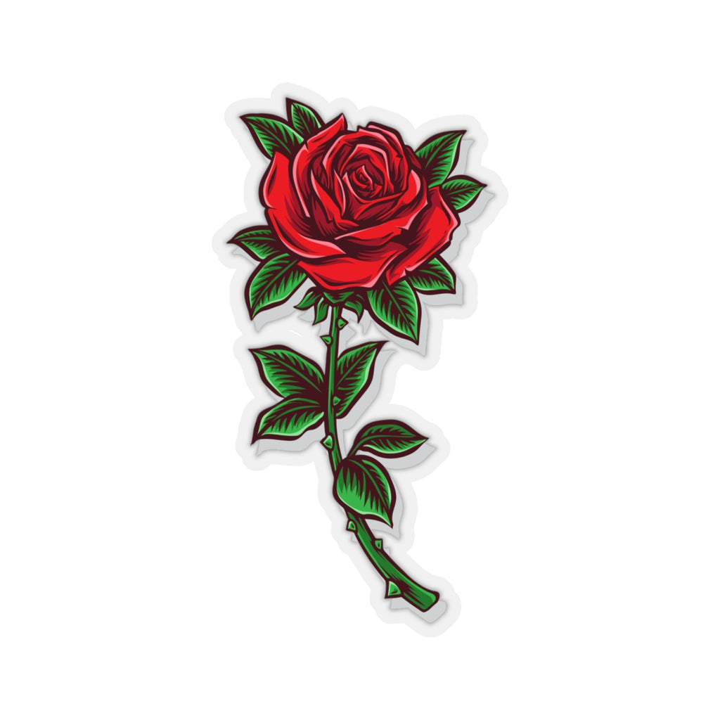 Red Rose  Flower Sticker  Floral Art Tattoo Laptop Vinyl 