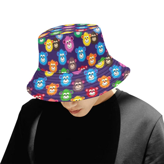 Women's Smiley Double Sided Sunshade Bucket Hat