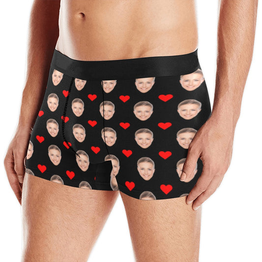 Custom Face Men Underwear, Love Personalized Photo Boxers Briefs