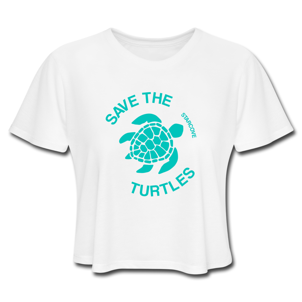 Save The Turtles Women's Cropped T-Shirt – Starcove Fashion