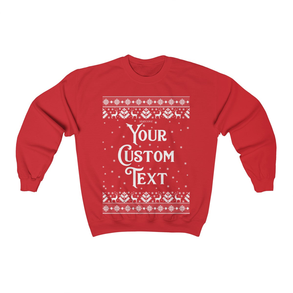 Custom Face Ugly Christmas Sweater, Funny Xmas Red Sweatshirt