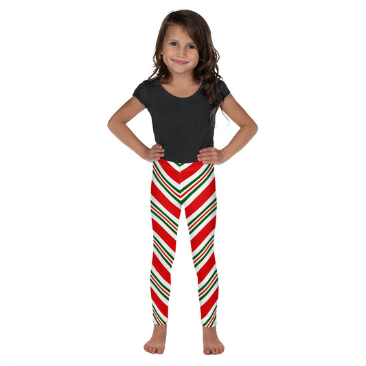 Checkered Kids Girls Leggings (2T-7), Black and White Check