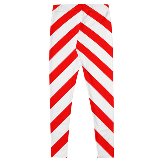 Red White Striped Leggings Women, Stripe Printed Yoga Pants Cute Graph –  Starcove Fashion