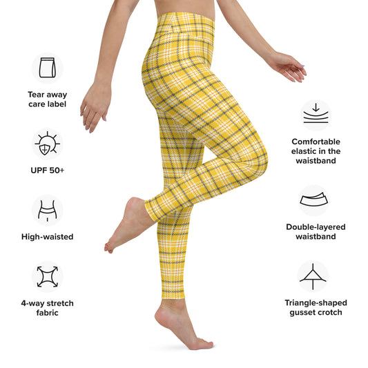 Plaid Leggings, Grey Cream Buffalo Yoga Pants, Tartan Clothing Pants, –  Starcove Fashion