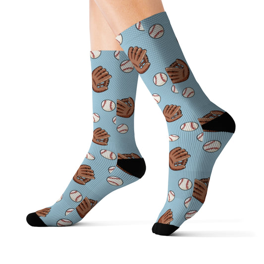 Blue Anchor Socks, 3D Sublimation Socks Women Men Funny Fun