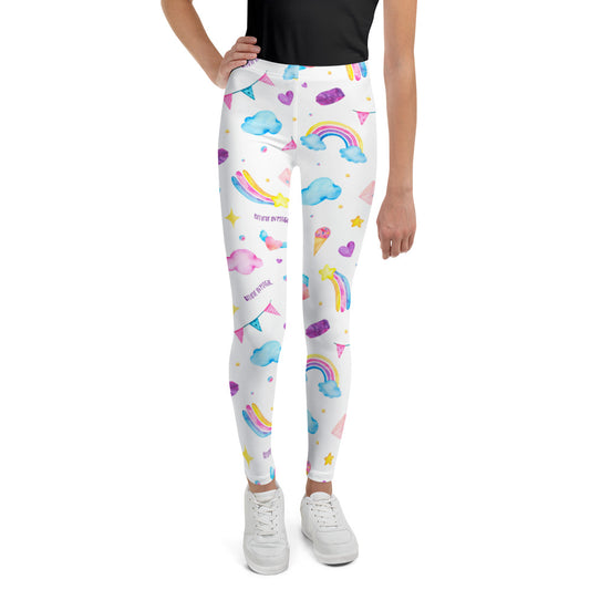 Pastel Rainbow Girls Leggings (8-20), Tie Dye Yoga Pants Kawaii Goth P –  Starcove Fashion