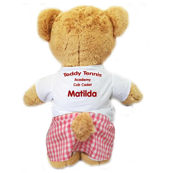 Personalised Teddy Tennis Bear (girl) + FREE CD!